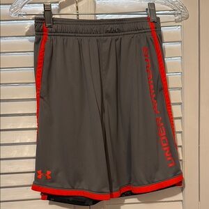Under Armour Gray and Red Training Shorts